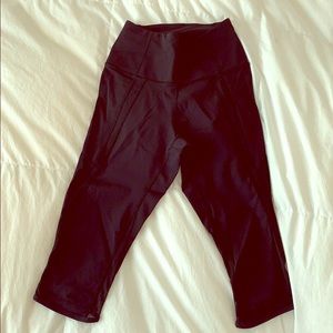Lululemon black, cropped yoga pants